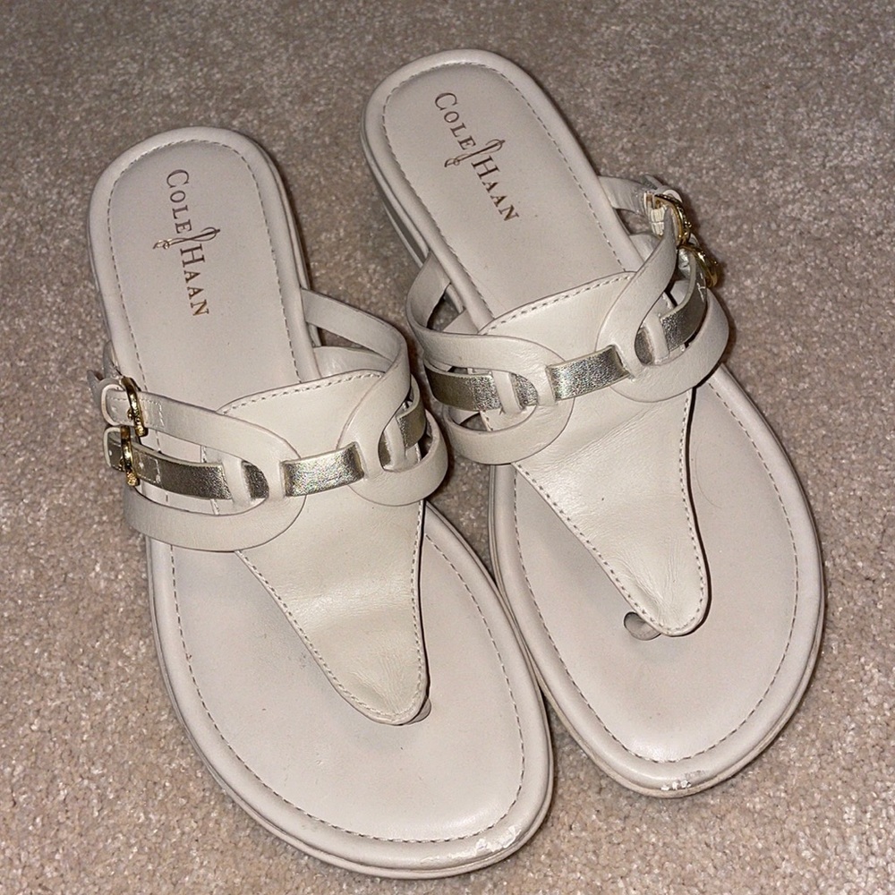 Cole Haan Cream Heeled Sandals
